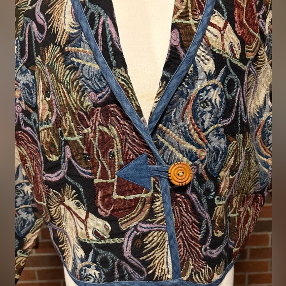 Vintage Equestrian Tapestry Jacket - Picture 2 of 6